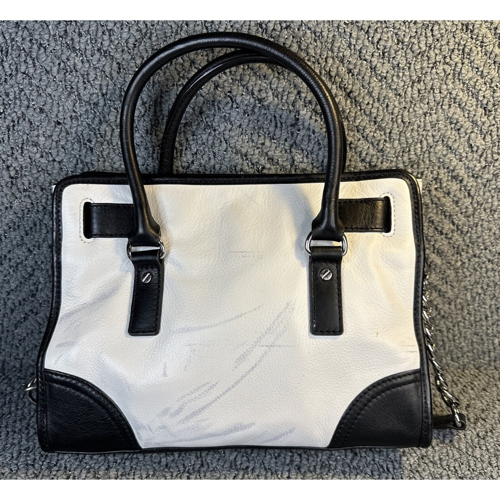 Michael Kors Hamilton Cowhide Leather Handbag Purse READ - Picture 4 of 15